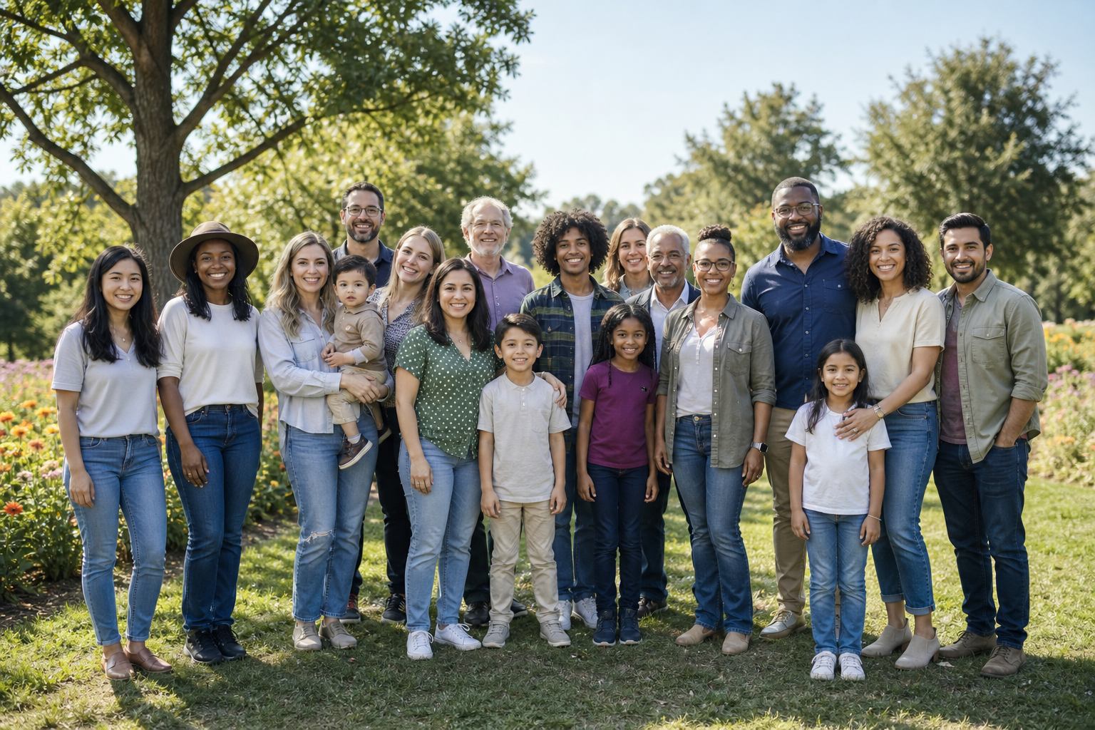 Happy Family Group Photo Happy Family Group Photo